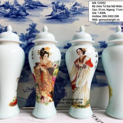 BỘ CHÓE TỨ ĐẠI MỸ NHÂN